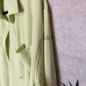 ALO Yoga Light Green Button Down Shirt